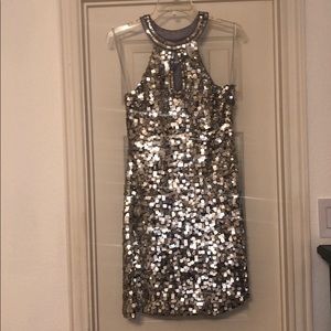 Silver Sequin Dress